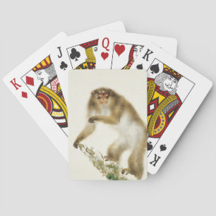 Jeu De Cartes Vieux singe avec cerise en automne