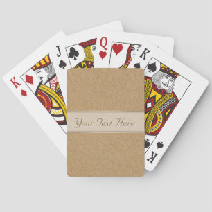 Jeu De Cartes Vignes de feuille de relief par or de blé