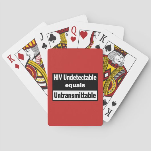 Jeu De Cartes VIH non détectable égale VIH non transmettable (dos)