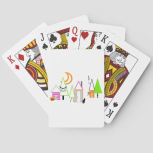 Jeu De Cartes village Halloween sur mesure noir orange violet