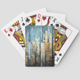 Jeu De Cartes Ville Paysage Art Décor Peinture Mosaïque