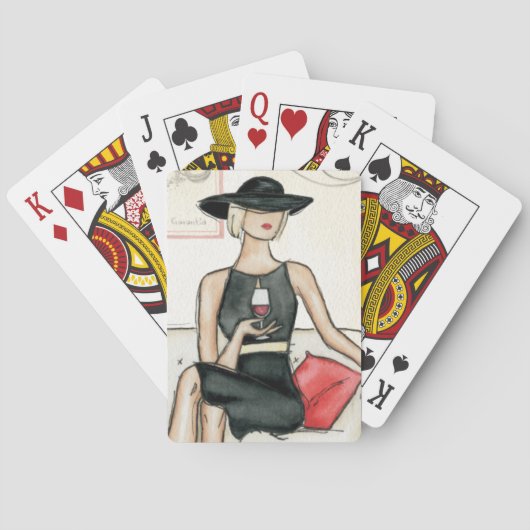Jeu De Cartes Vin potable de Fashionista (dos)
