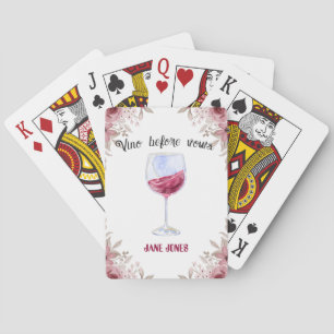 Jeu De Cartes Vino avant les vœux fête de douche nuptiale bordea