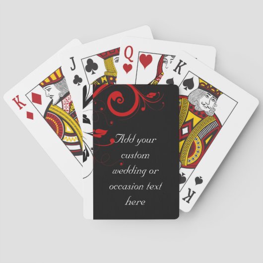 Jeu De Cartes Vins Tourbillonnant noirs et rouges (dos)