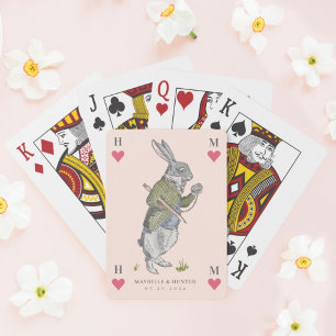 Jeu De Cartes Vintage Alice au pays des merveilles Rabbit Carte 