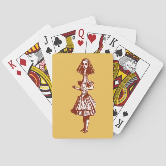 Jeu De Cartes Vintage Alice étirée au pays des merveilles (dos)