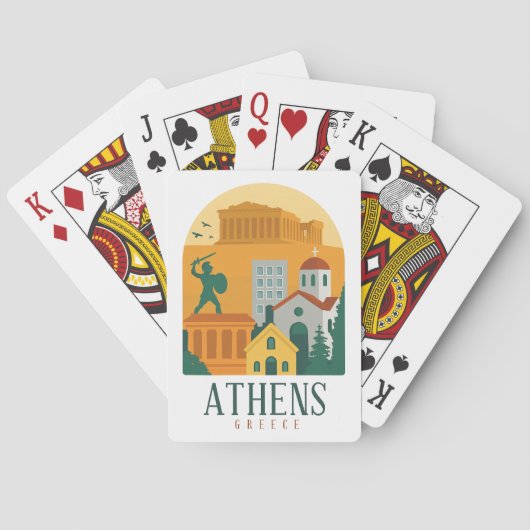 Jeu De Cartes Vintage Athènes Grèce Voyage - Parthenon (dos)