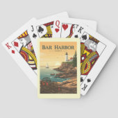 Jeu De Cartes Vintage Bar Harbour Maine (dos)