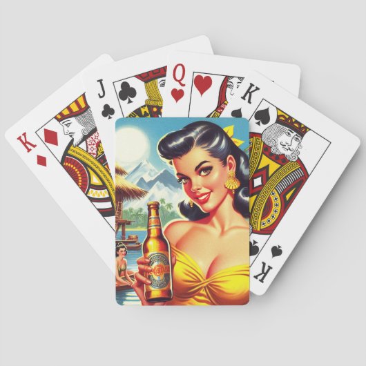 Jeu De Cartes Vintage Beach Summer Girl (dos)