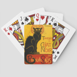 Jeu De Cartes Vintage Chat Noir Art Nouveau Paris Cute Conversat