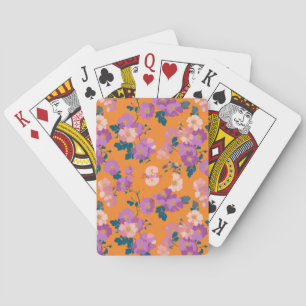 Jeu De Cartes Vintage Colorful Wild Rose Motif
