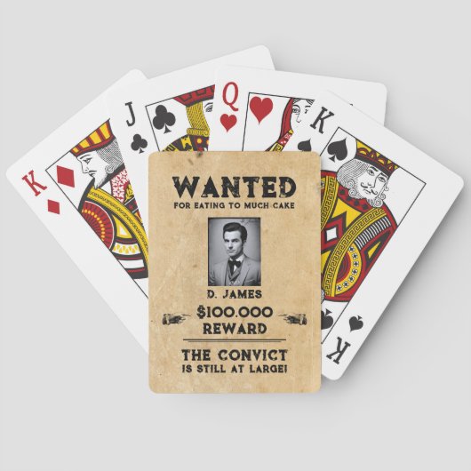 Jeu De Cartes Vintage Conviction Conviction Récompense Recherché (dos)