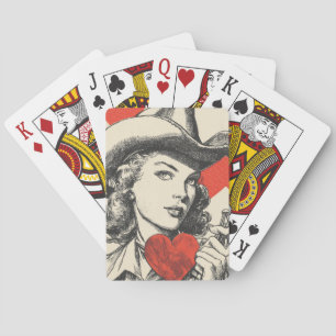 Jeu De Cartes Vintage Cowgirl