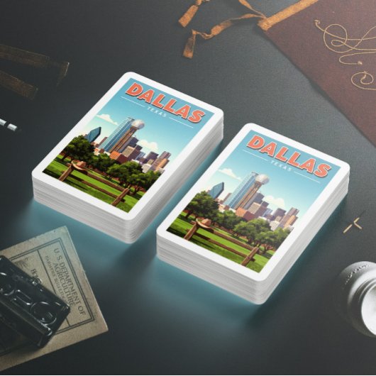 Jeu De Cartes Vintage Dallas Texas
