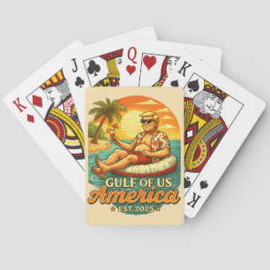 Jeu De Cartes Vintage drôle Trump Amérique du Golfe 2025
