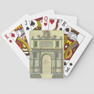 Jeu De Cartes Vintage Église Porte Entrée Renaissance Architectu
