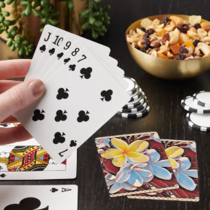 Jeu De Cartes Vintage Frangipani Tree Pop Art, Jouer aux cartes