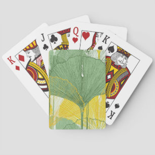 Jeu De Cartes Vintage Ginkgo Biloba : Feuilles tropicaux