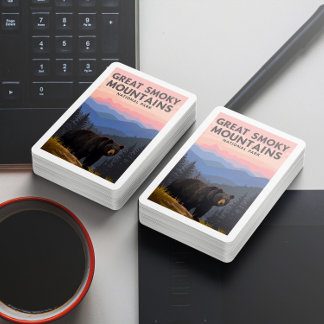 Jeu De Cartes Vintage Great Smoky Mountains Park