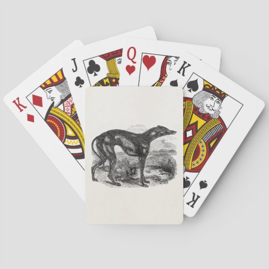 Jeu De Cartes Vintage Greyhound Dog 1800s (dos)