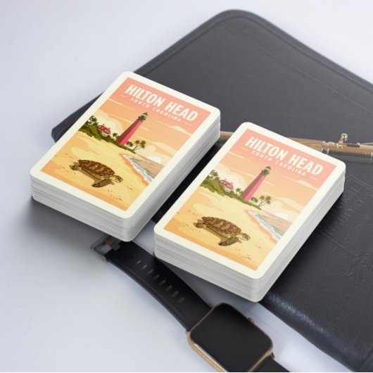 Jeu De Cartes Vintage Hilton Head South Carolina