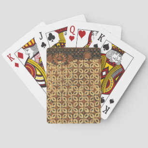 Jeu De Cartes Vintage Indonésien motif Kawung de Batik Rustique