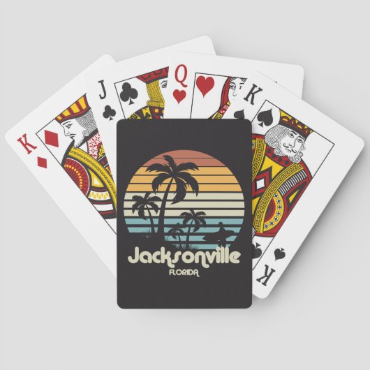 Jeu De Cartes Vintage Jacksonville Floride (dos)