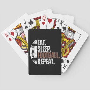 Jeu De Cartes Vintage Manger Sleep Football Répéter