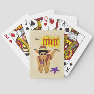 Jeu De Cartes Vintage Miami Beach