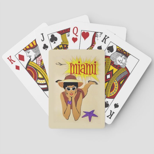 Jeu De Cartes Vintage Miami Beach (dos)