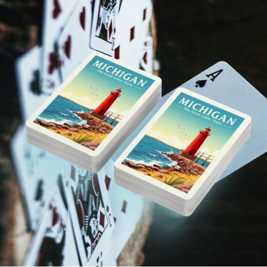 Jeu De Cartes Vintage Michigan