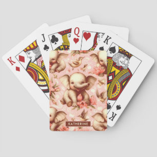 Jeu De Cartes Vintage mignonne bébé éléphant Motif