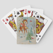 Jeu De Cartes Vintage Noël cerf (dos)