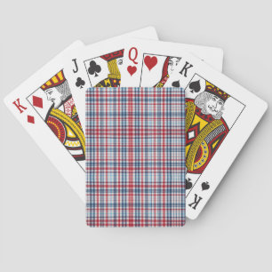 Jeu De Cartes Vintage, plaid rouge bleu motif