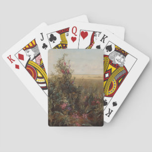 Jeu De Cartes Vintage prairie colorée avec design Fleur sauvage