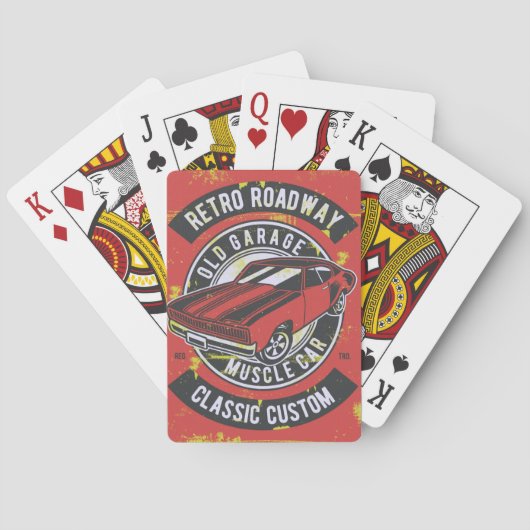 Jeu De Cartes Vintage Retro Hot Rod (dos)