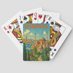 Jeu De Cartes Vintage Retro Istanbul Turquie Sainte-Sophie
