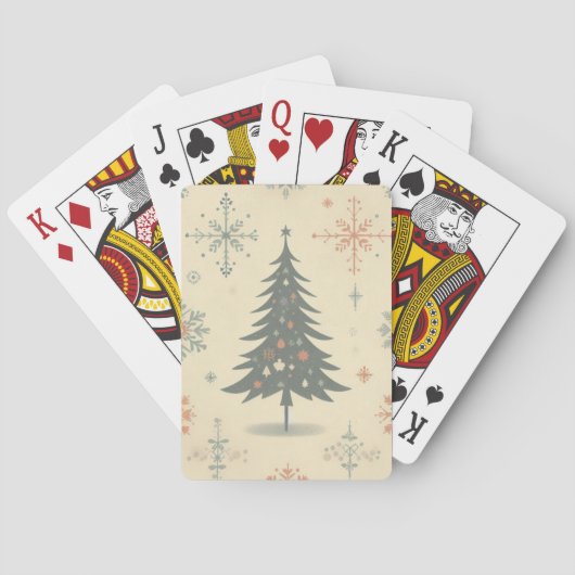 Jeu De Cartes Vintage/rétro moderne Noël/hiver (dos)