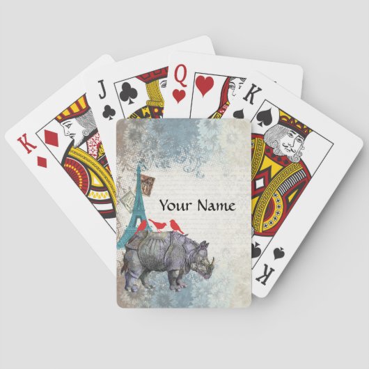 Jeu De Cartes Vintage rhino (dos)