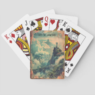 Jeu De Cartes Vintage Rio de Janeiro Voyage Jésus Statue