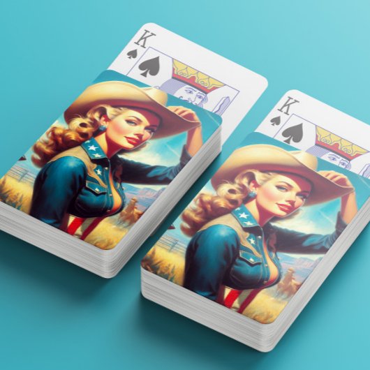 Jeu De Cartes Vintage Rodeo Pin-up