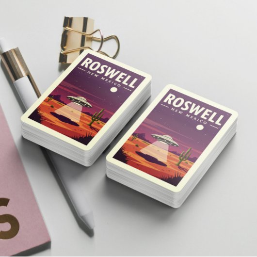 Jeu De Cartes Vintage Roswell New Mexico
