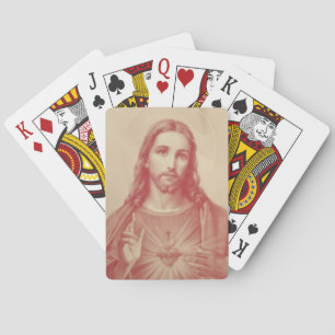 Jeu De Cartes Vintage Sacré-Coeur de Jésus