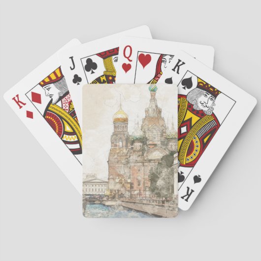 Jeu De Cartes Vintage Saint-Pétersbourg, Russie (dos)