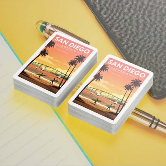 Jeu De Cartes Vintage San Diego