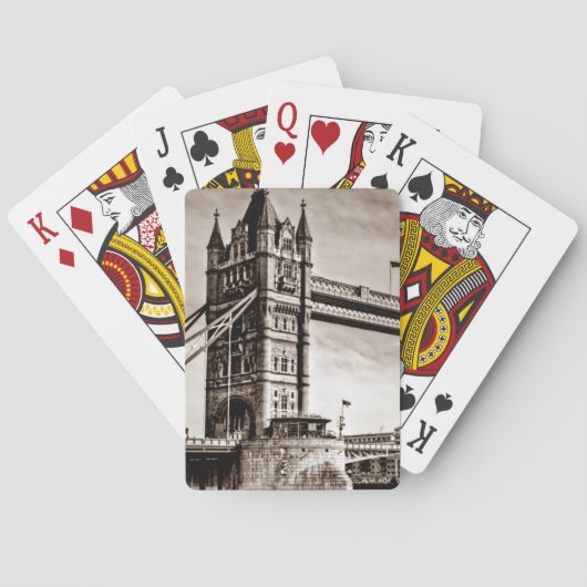 Jeu De Cartes Vintage Sepia London Tower Bridge (dos)