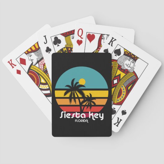 Jeu De Cartes Vintage Siesta Key Floride (dos)
