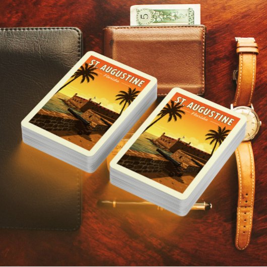 Jeu De Cartes Vintage St Augustine Floride