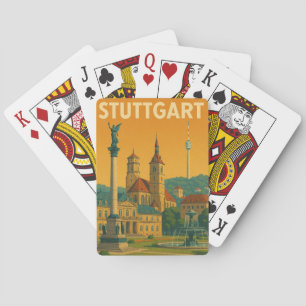 Jeu De Cartes Vintage Stuttgart Allemagne