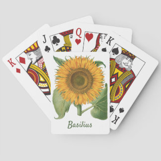 Jeu De Cartes Vintage Sunflower Flower by Basilius Besler